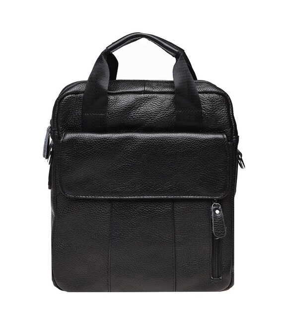 Мужская кожаная сумка Borsa Leather K18863-black фото, картинка, изображение