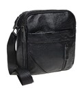 Чоловіча шкіряна сумка через плече Borsa Leather K11027-black картинка, зображення, фото