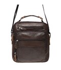 Мужская кожаная сумка на плечо Borsa Leather K15112-brown фото, картинка, изображение