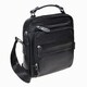 Мужская кожаная сумка на плечо Borsa Leather K15112-black фото