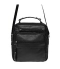 Мужская кожаная сумка на плечо Borsa Leather K15112-black фото, картинка, изображение