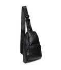 Мужской кожаный рюкзак через плечо Borsa Leather K1029-black фото, картинка, изображение
