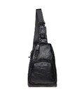 Мужской кожаный рюкзак через плечо Borsa Leather K1029-black фото, картинка, изображение