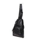 Мужской кожаный рюкзак через плечо Borsa Leather K1029-black фото, картинка, изображение