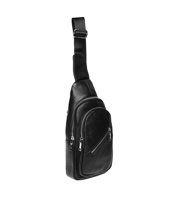 Мужской кожаный рюкзак Borsa Leather k16603-black фото