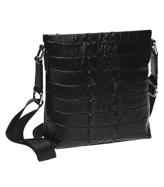 Мужской кожаный мессенджер Keizer K166255-44-black фото, картинка, изображение
