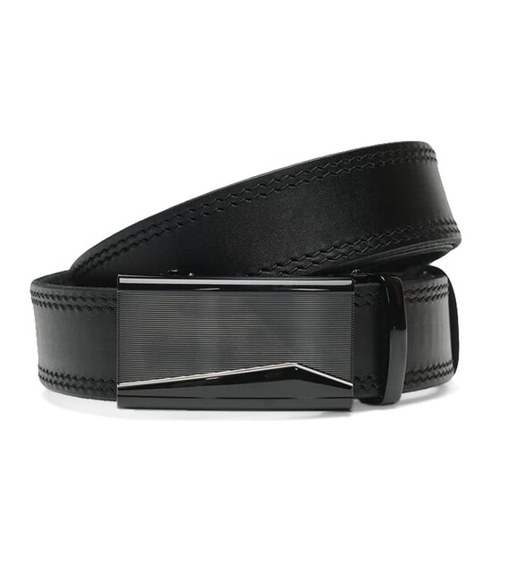 Чоловічий шкіряний ремінь з пряжкою автомат CV1gnn32-115 картинка, зображення, фото