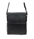 Мужской кожаный мессенджер Borsa Leather 1t9168-black фото, картинка, изображение