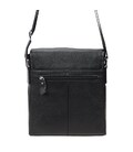Мужской кожаный мессенджер Borsa Leather 1t9168-black фото, картинка, изображение