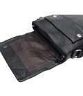 Мужской кожаный мессенджер Borsa Leather 1t9168-black фото, картинка, изображение