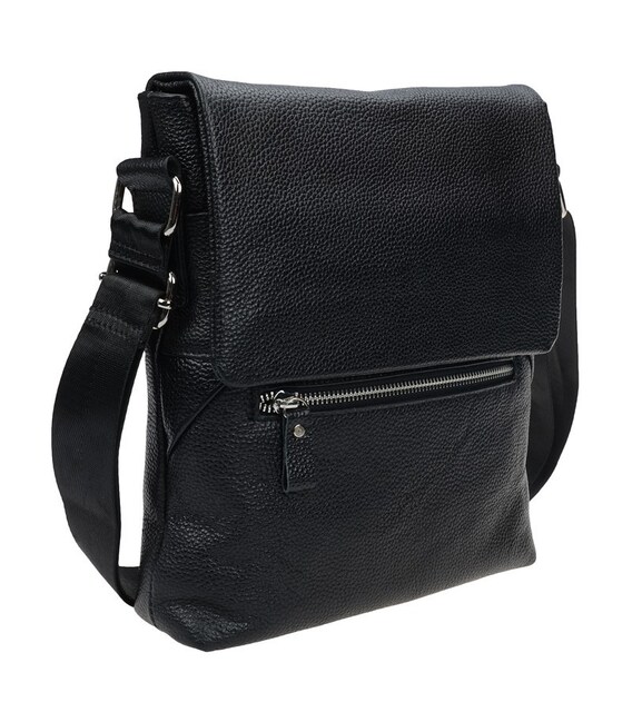 Мужская кожаная сумка Borsa Leather k10013-black фото, картинка, изображение