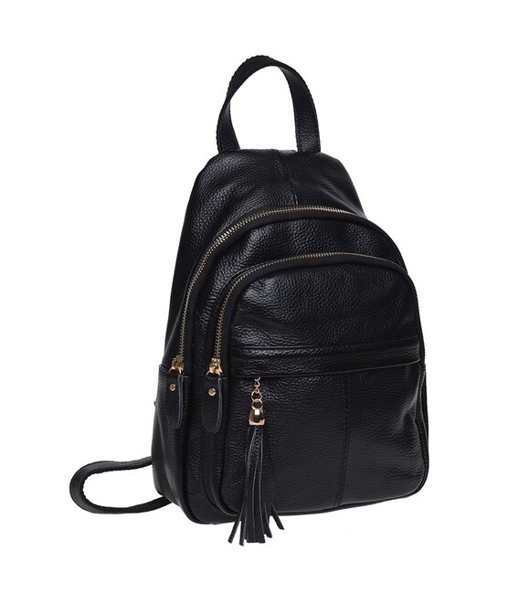 Женский кожаный рюкзак Keizer K11032-black фото, картинка, изображение