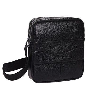 Чоловіча шкіряна сумка Keizer K15206-black картинка, зображення, фото