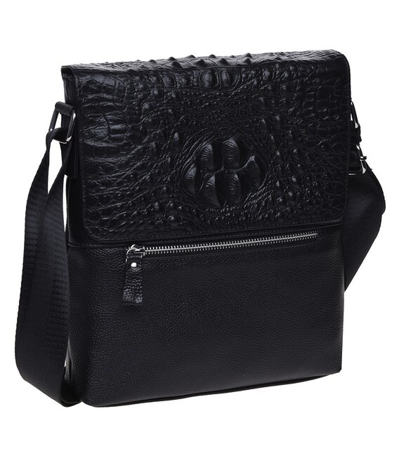 Мужская кожаная сумка Keizer K187013-black фото, картинка, изображение