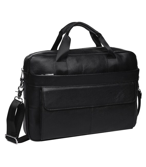 Мужская кожаная сумка Keizer K11688-black фото, картинка, изображение