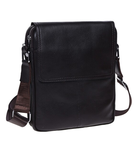 Чоловіча шкіряна сумка через плече Keizer K13508-brown картинка, зображення, фото