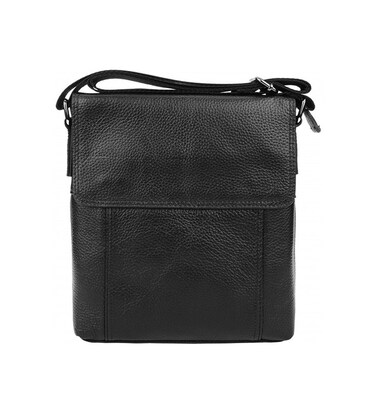 Чоловіча шкіряна сумка Borsa Leather 1t8153m-black картинка, зображення, фото