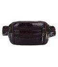 Мужская кожаная сумка на пояс Borsa Leather 1t167m-brown фото, картинка, изображение