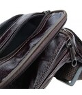 Мужская кожаная сумка на пояс Borsa Leather 1t167m-brown фото, картинка, изображение