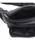 Мужская кожаная сумка на пояс Borsa Leather 1t166m-black фото, картинка, изображение