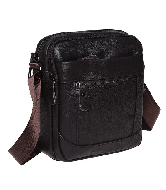 Чоловіча шкіряна сумка Borsa Leather K1223-brown картинка, зображення, фото