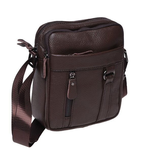 Чоловіча шкіряна сумка Borsa Leather K11169a-brown картинка, зображення, фото