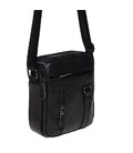 Мужская кожаная сумка Borsa Leather K11169a-black фото, картинка, изображение