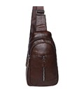 Мужской кожаный рюкзак на плечо Borsa Leather K1318-brown фото, картинка, изображение
