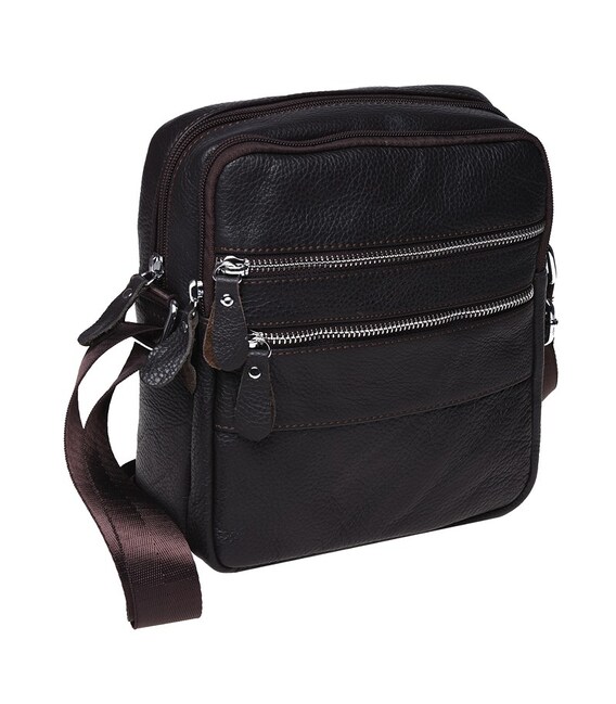 Чоловіча шкіряна сумка Borsa Leather K13923-brown картинка, зображення, фото