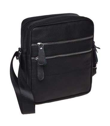 Чоловіча шкіряна сумка Borsa Leather K13923- black картинка, зображення, фото