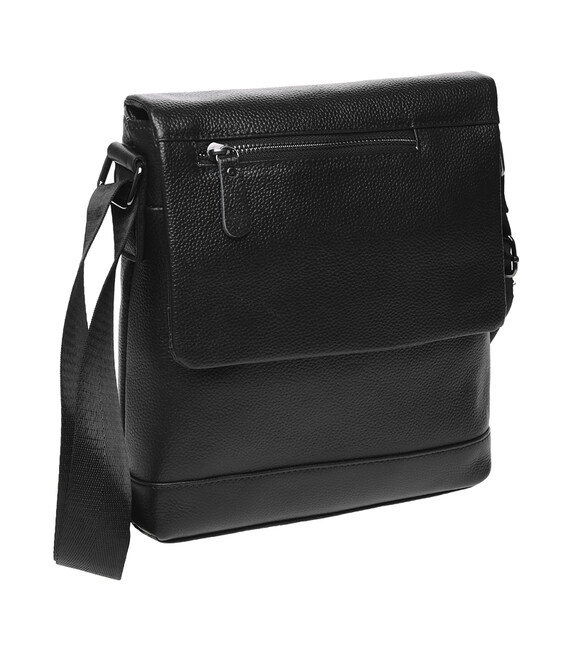 Мужская кожаная сумка Borsa Leather K18146-black фото, картинка, изображение
