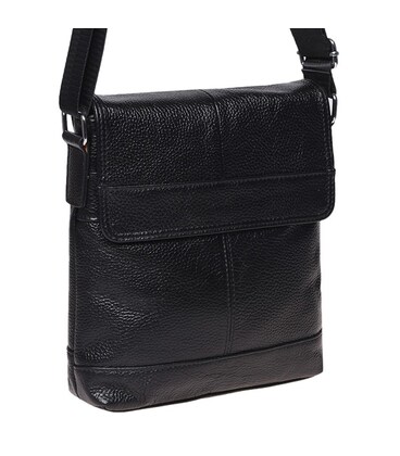 Чоловіча шкіряна сумка Borsa Leather K13822-black картинка, зображення, фото