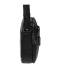 Черная кожаная сумка Borsa Leather 10m223-black фото, картинка, изображение