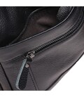 Черная кожаная сумка Borsa Leather 10m223-black фото, картинка, изображение