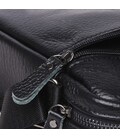 Черная кожаная сумка Borsa Leather 10m223-black фото, картинка, изображение