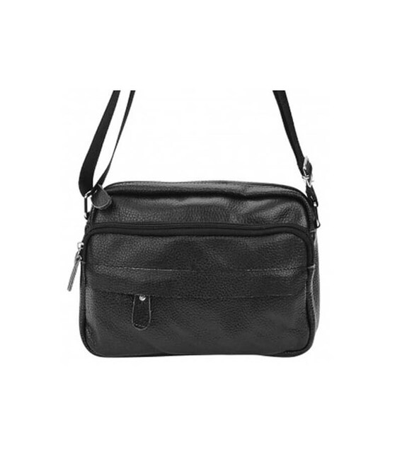 Чоловічий шкіряний месенджер Borsa Leather m1t823-black картинка, зображення, фото