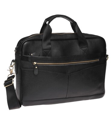 Мужская кожаная сумка Borsa Leather K11118-black фото, картинка, изображение