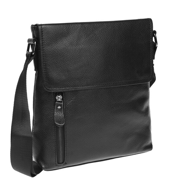 Мужская кожаная сумка Borsa Leather K17859-black фото, картинка, изображение