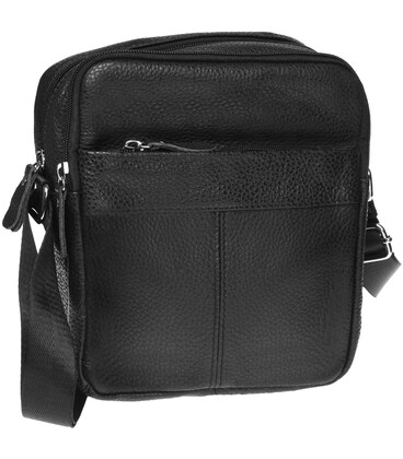 Мужская кожаная сумка Borsa Leather K11025-black фото, картинка, изображение