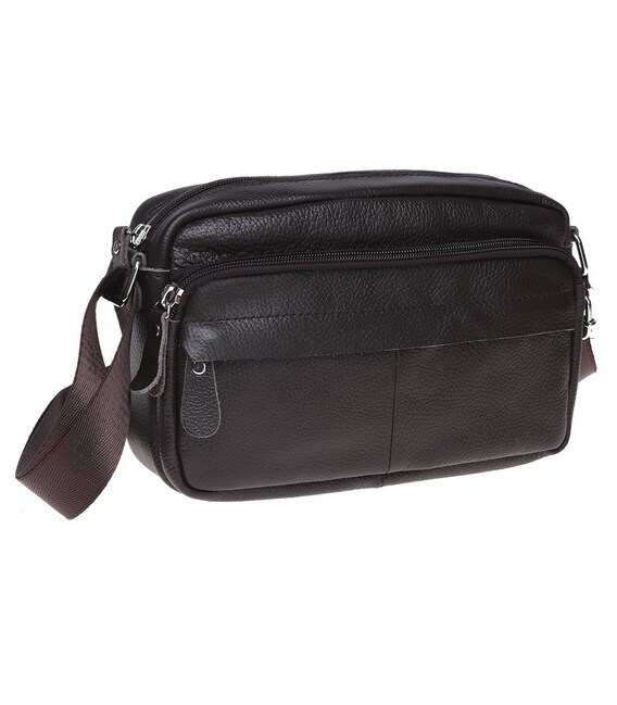 Мужская кожаная сумка Borsa Leather k1t823-brown фото, картинка, изображение