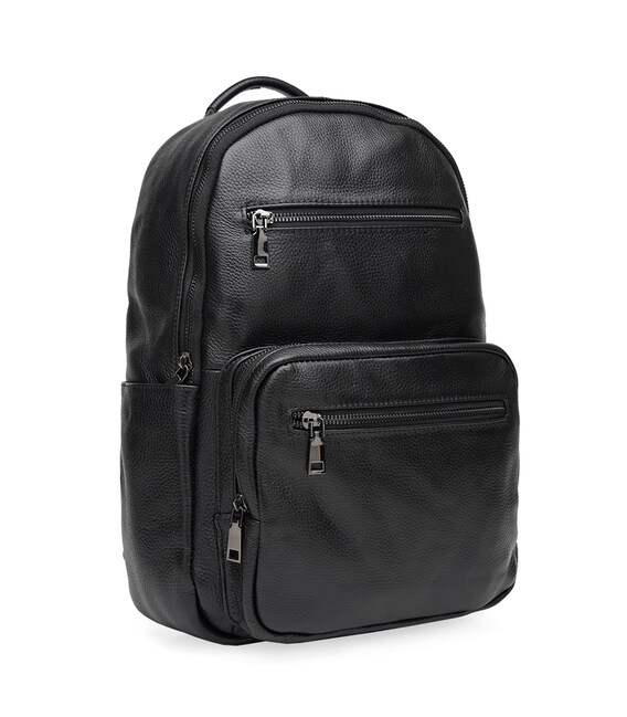 Чоловічий шкіряний рюкзак Borsa Leather K12626-black картинка, зображення, фото