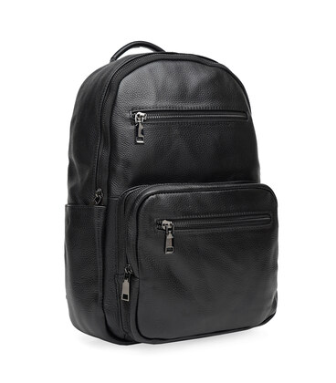 Мужской кожаный рюкзак Borsa Leather K12626-black фото, картинка, изображение