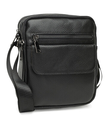 Чоловіча шкіряна сумка Keizer k11108-black картинка, зображення, фото