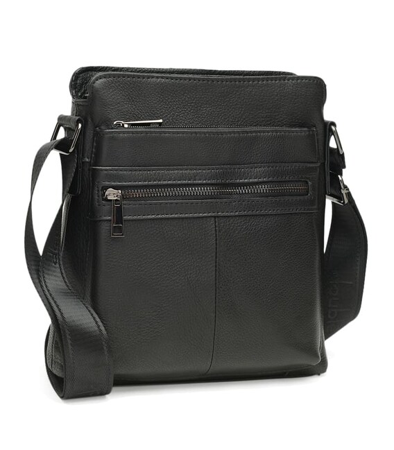 Чоловіча шкіряна сумка Keizer K10101-black картинка, зображення, фото