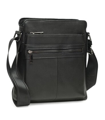 Мужская кожаная сумка Keizer K10101-black фото, картинка, изображение