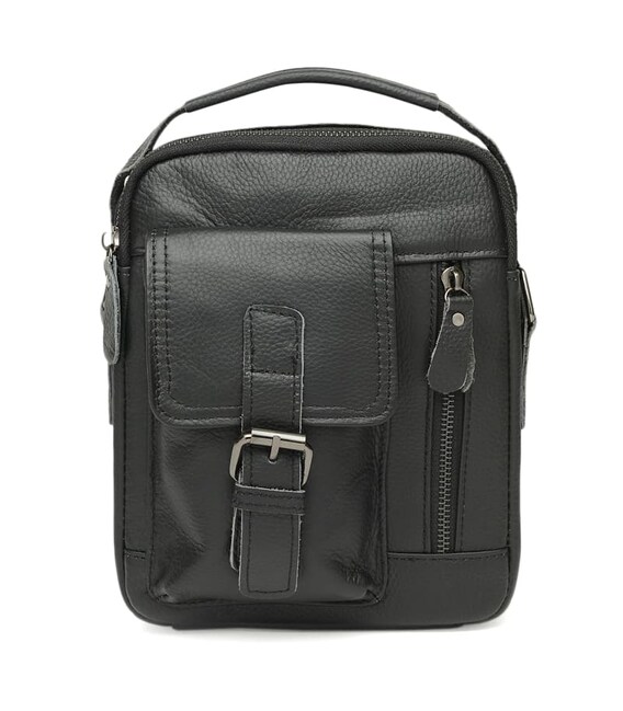 Мужская кожаная сумка Keizer K11827-black фото, картинка, изображение