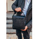 Мужская кожаная сумка-мессенджер, барсетка на одно плече 22x26x6 Tiding Bag 75-5271 черная фото