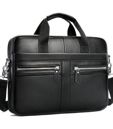Мужская сумка для ноутбука и документов 39x28×8, портфель для офисной работы, черный фото, картинка, изображение