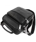 Чоловіча чорна шкіряна сумка-барсетка 22х24х8, месенджер Bexhill A25-228C чорний картинка, зображення, фото