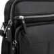 Мужская черная сумка-барсетка 18x22x8, мессендежр из натуральной кожи Tiding Bag M2237A черный фото